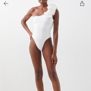 NWOT Maygel Coronel Janine asymmetric ruffled swimsuit